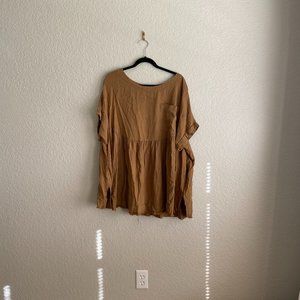 Free People Short Sleeve Tunic Top (Moon City Top)